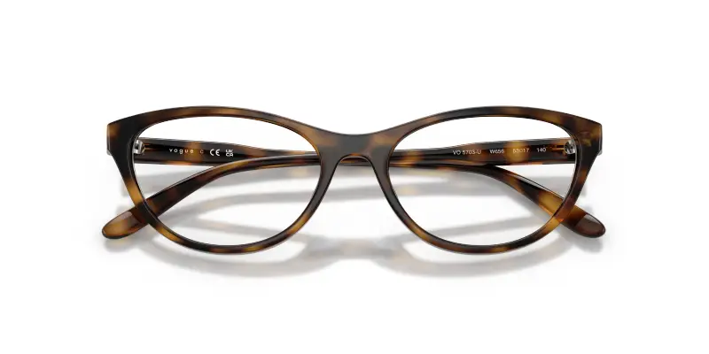 Donna VOGUE EYEWEAR VO5703U W656 Montature da vista Nylon Marrone Trasparente Rotonda Normale miniatura 2