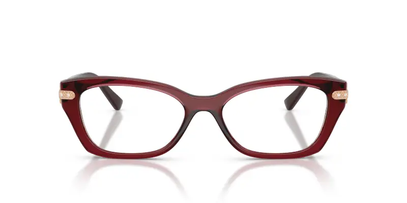 Donna VOGUE EYEWEAR VO5704B 3286 Montature da vista Nylon Rosso Trasparente Cat Eye Normale miniatura 3