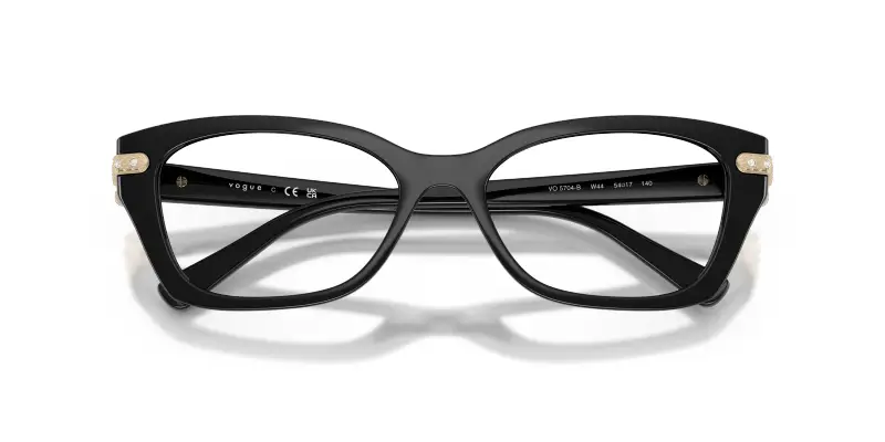 Donna VOGUE EYEWEAR VO5704B W44 Montature da vista Nylon Nero Trasparente Cat Eye Normale miniatura 2
