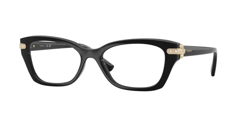 Donna VOGUE EYEWEAR VO5704B W44 Montature da vista Nylon Nero Trasparente Cat Eye Normale
