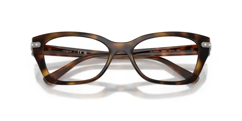 Donna VOGUE EYEWEAR VO5704B W656 Montature da vista Nylon Marrone Trasparente Cat Eye Normale miniatura 2