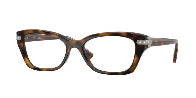 Donna VOGUE EYEWEAR VO5704B W656 Montature da vista Nylon Marrone Trasparente Cat Eye Normale