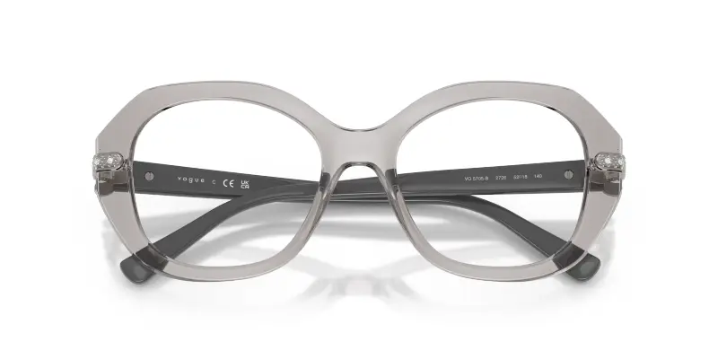 Donna VOGUE EYEWEAR VO5705B 2726 Montature da vista Nylon Grigio Trasparente Geometrica Normale miniatura 2