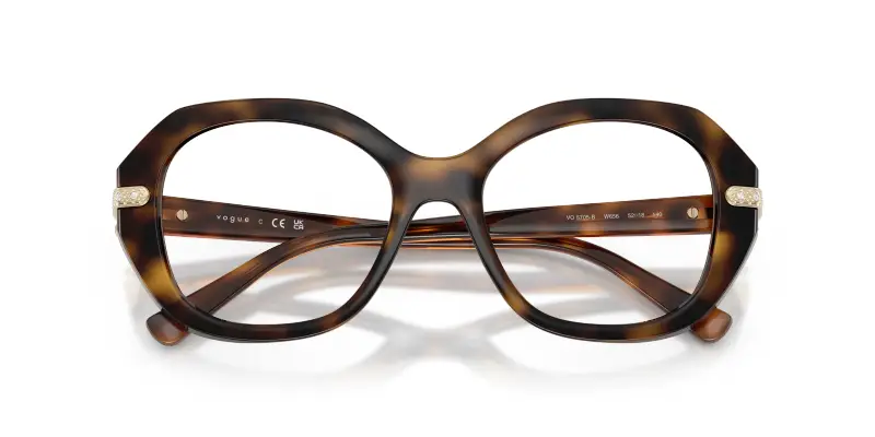 Donna VOGUE EYEWEAR VO5705B W656 Montature da vista Nylon Marrone Trasparente Geometrica Normale miniatura 2