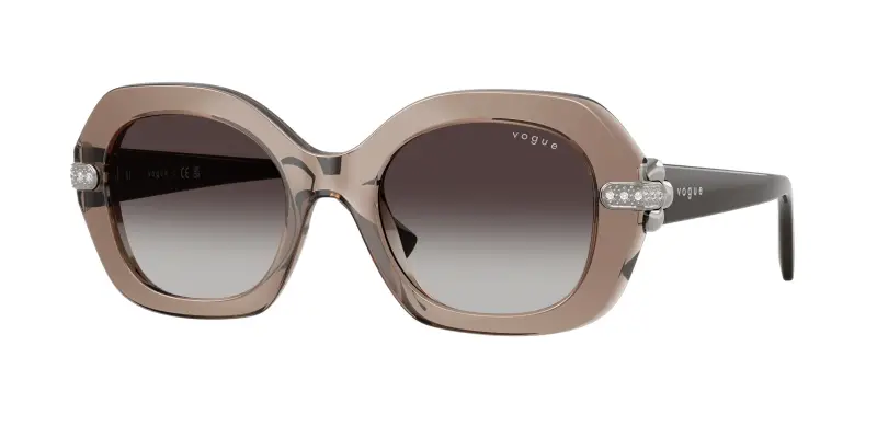 Donna VOGUE EYEWEAR VO5706SB 29408G Occhiali da sole Nylon Marrone Grigio Geometrica Normale Sfumato