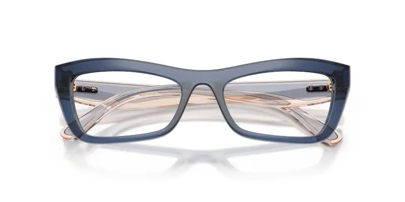 Donna VOGUE EYEWEAR VO5710 3302 Montature da vista Nylon Blu Trasparente Cat Eye Normale miniatura 2