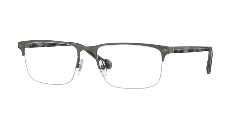 VOGUE EYEWEAR Uomo VO4292  5188S Montature da vista Metallo Verde Trasparente Squadrata Normale