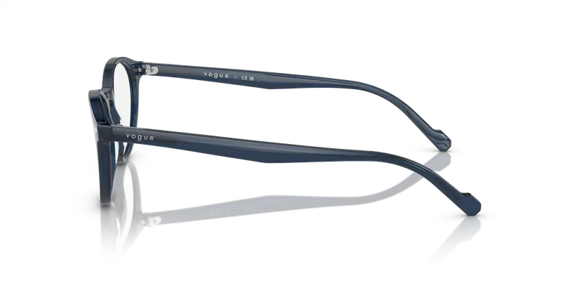 VOGUE EYEWEAR Uomo VO5326 2760 Montature da vista Acetato Blu Trasparente Rotonda Normale miniatura 3