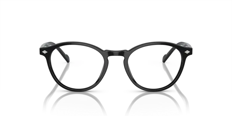 VOGUE EYEWEAR Uomo VO5326 W44 Montature da vista Acetato Nero Trasparente Rotonda Normale miniatura 2