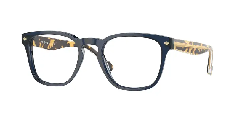 VOGUE EYEWEAR Uomo VO5570  3143 Montature da vista Acetato Blu Trasparente Squadrata Normale
