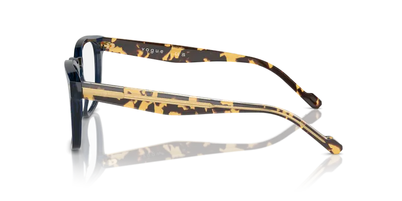 VOGUE EYEWEAR Uomo VO5570 3143 Montature da vista Acetato Blu Trasparente Squadrata Normale miniatura 3