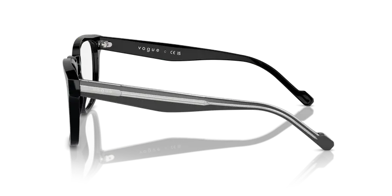 VOGUE EYEWEAR Uomo VO5570 W44 Montature da vista Acetato Nero Trasparente Squadrata Normale miniatura 3