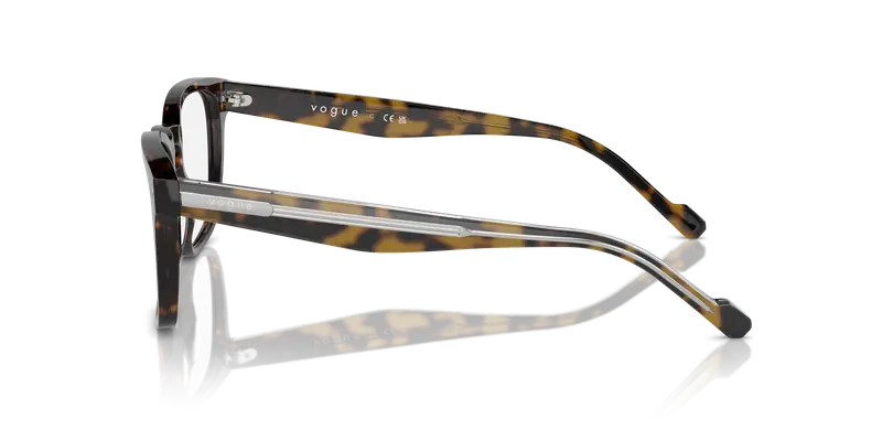 VOGUE EYEWEAR Uomo VO5570 W656 Montature da vista Acetato Marrone Trasparente Squadrata Normale miniatura 3