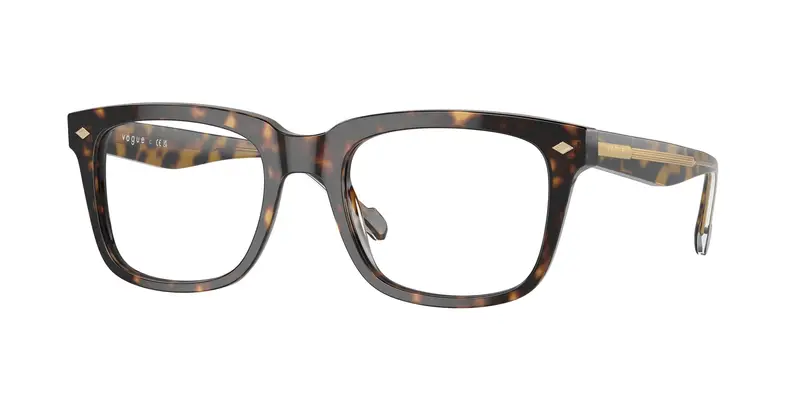 VOGUE EYEWEAR Uomo VO5572  W656 Montature da vista Acetato Marrone Trasparente Pillow Normale