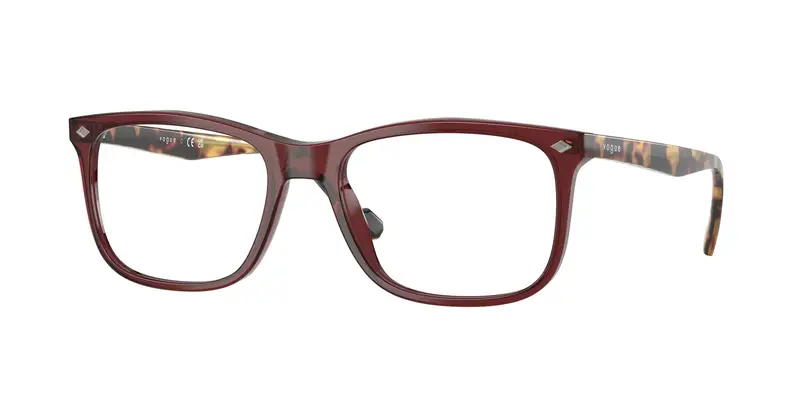 VOGUE EYEWEAR Uomo VO5617  2924 Montature da vista Acetato Rosso Trasparente Pillow Normale