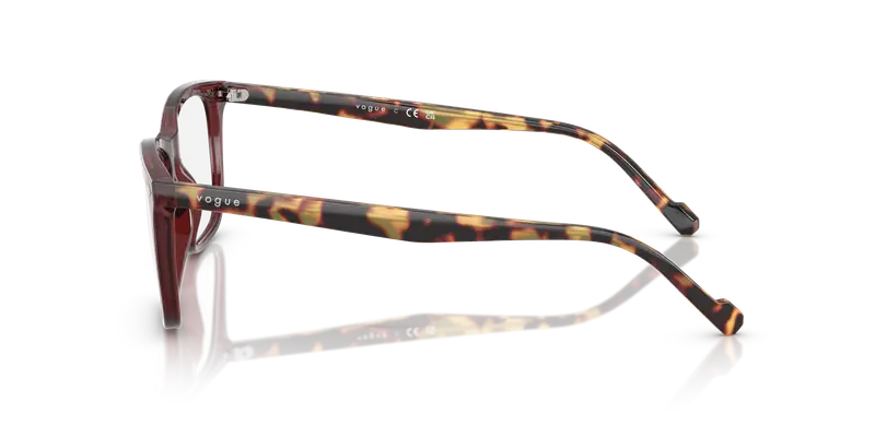 VOGUE EYEWEAR Uomo VO5617 2924 Montature da vista Acetato Rosso Trasparente Pillow Normale miniatura 3