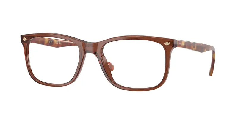 VOGUE EYEWEAR Uomo VO5617  3202 Montature da vista Acetato Marrone Trasparente Pillow Normale