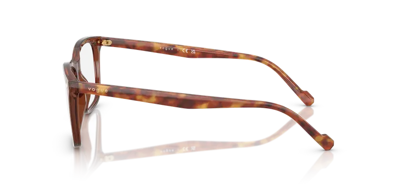 VOGUE EYEWEAR Uomo VO5617 3202 Montature da vista Acetato Marrone Trasparente Pillow Normale miniatura 3