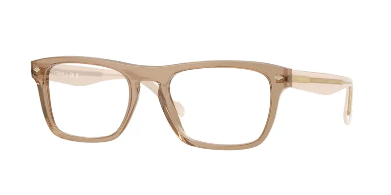 VOGUE EYEWEAR Uomo VO5619  3189 Montature da vista Acetato Marrone Trasparente Pillow Normale