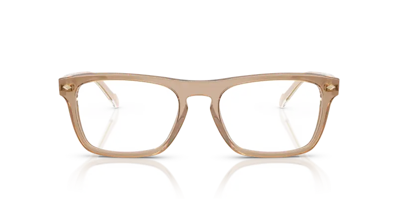 VOGUE EYEWEAR Uomo VO5619 3189 Montature da vista Acetato Marrone Trasparente Pillow Normale miniatura 2