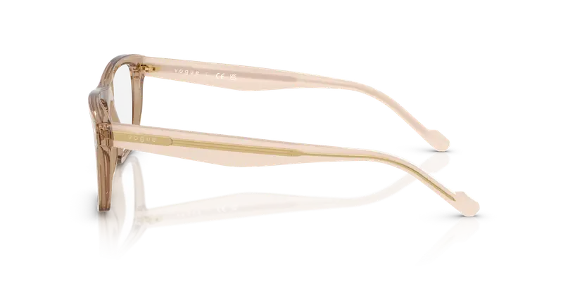 VOGUE EYEWEAR Uomo VO5619 3189 Montature da vista Acetato Marrone Trasparente Pillow Normale miniatura 3