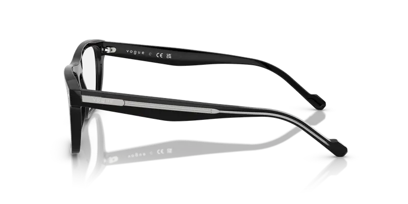 VOGUE EYEWEAR Uomo VO5619 W44 Montature da vista Acetato Nero Trasparente Pillow Normale miniatura 3