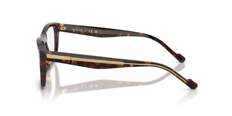 VOGUE EYEWEAR Uomo VO5619 W656 Montature da vista Acetato Marrone Trasparente Pillow Normale miniatura 3