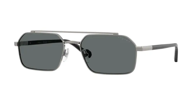 Uomo VOGUE EYEWEAR VO4356S 518781 Occhiali da sole Metallo Grigio Grigio Geometrica Polarizzata
