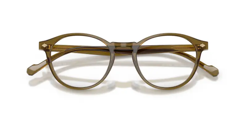Uomo VOGUE EYEWEAR VO5326 3260 Montature da vista Acetato Verde Trasparente Rotonda Normale miniatura 2