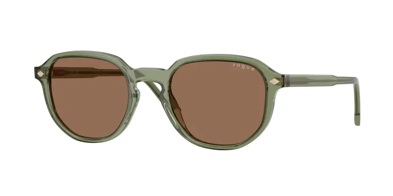Uomo VOGUE EYEWEAR VO5707S 318773 Occhiali da sole Acetato Verde Marrone Geometrica Normale