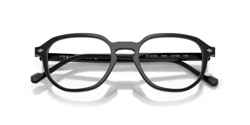 Uomo VOGUE EYEWEAR VO5708 W44 Montature da vista Acetato Nero Trasparente Geometrica Normale miniatura 2