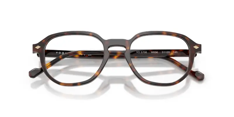 Uomo VOGUE EYEWEAR VO5708 W656 Montature da vista Acetato Marrone Trasparente Geometrica Normale miniatura 2