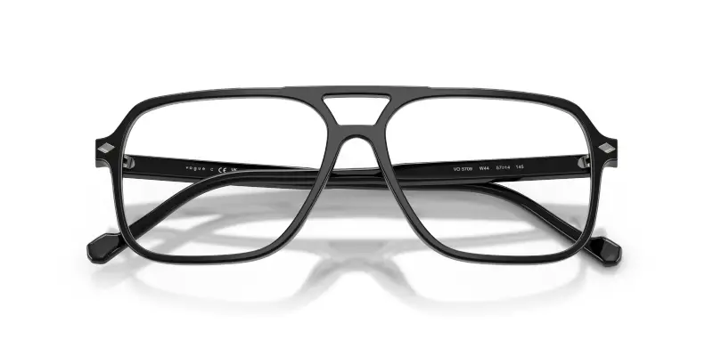 Uomo VOGUE EYEWEAR VO5709 W44 Montature da vista Acetato Nero Trasparente Pillow Normale miniatura 2