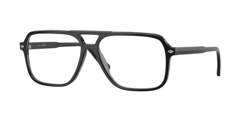 Uomo VOGUE EYEWEAR VO5709 W44 Montature da vista Acetato Nero Trasparente Pillow Normale