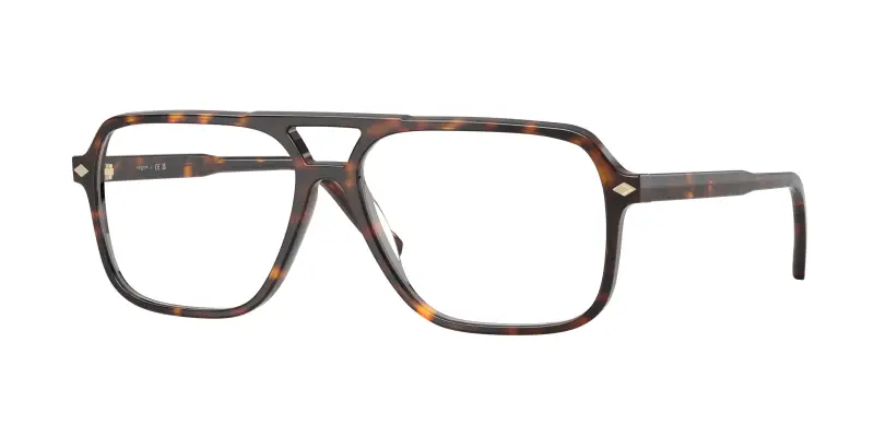 Uomo VOGUE EYEWEAR VO5709 W656 Montature da vista Acetato Marrone Trasparente Pillow Normale