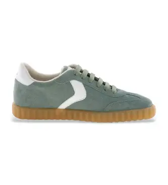 per donna 2018630 Sneakers in pelle verde Ines (36), Basso, Stringhe, Casual