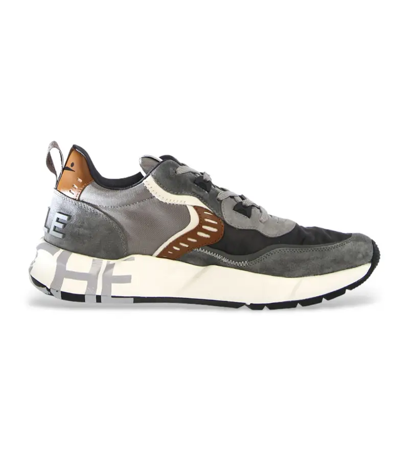 per uomo. 2017465 Sneaker Club 01 in pelle grigia (40), Basso, Stringhe, Casual, Grigio