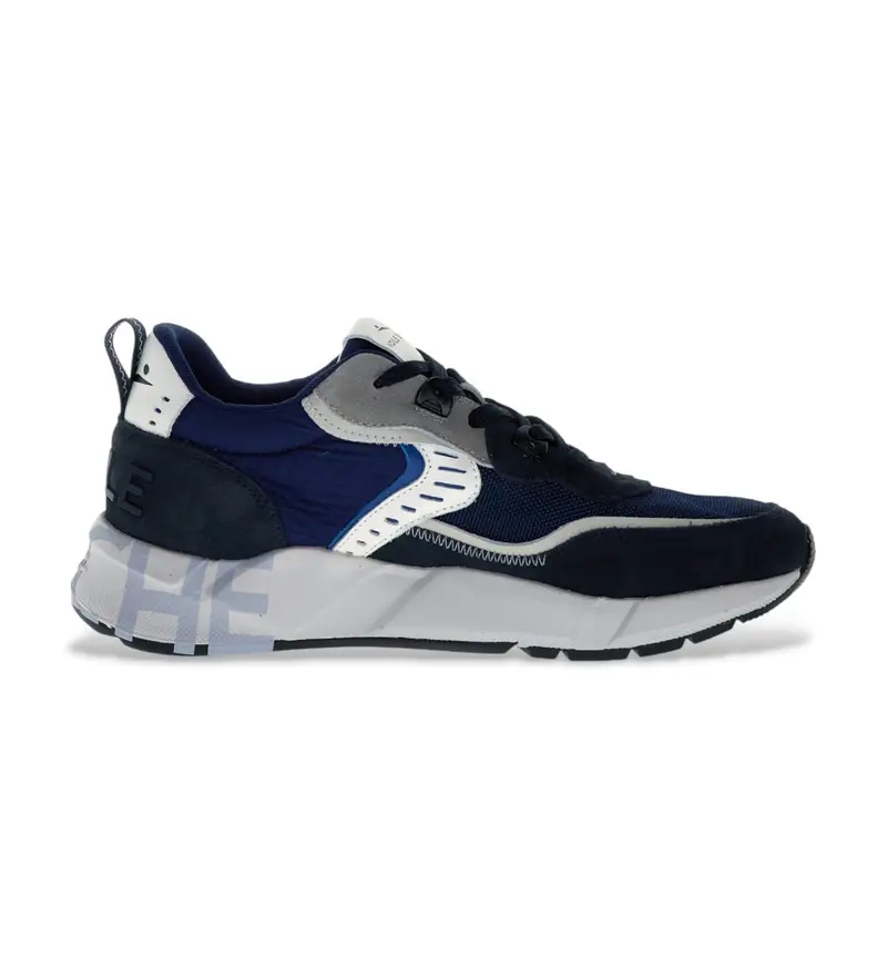 per uomo 2017465 Sneakers in pelle blu navy Club01 (40), Basso, 1 a 3 cm, Stringhe, Casual