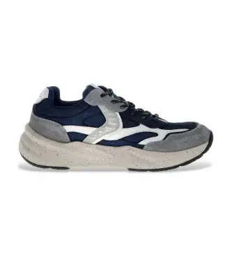 per uomo 2019075 Sneakers in pelle blu navy Club22 (41), Basso, Stringhe, Casual