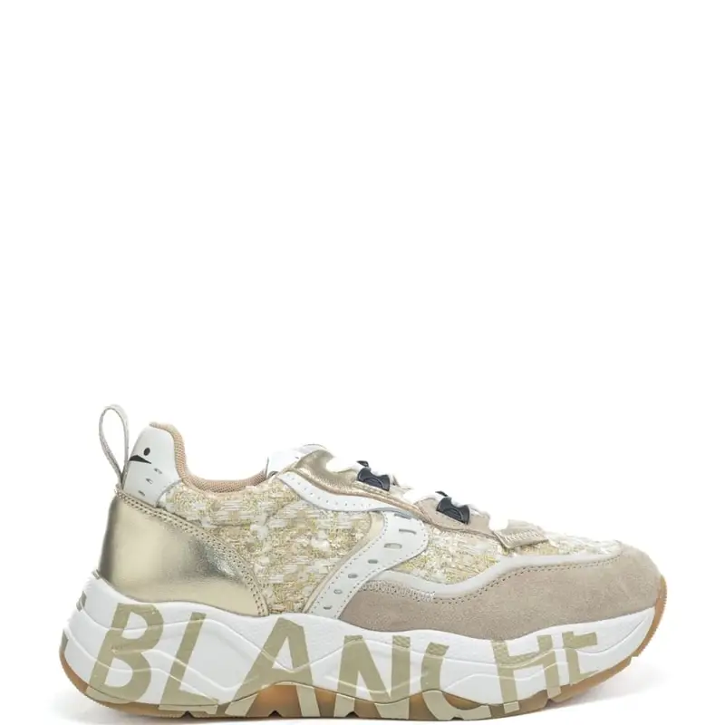 sneakers da donna club 105 in suede e tessuto tecnico beige platino