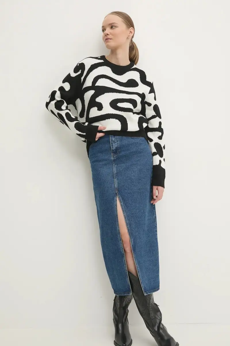 maglione donna colore bianco B0732411 miniatura 2