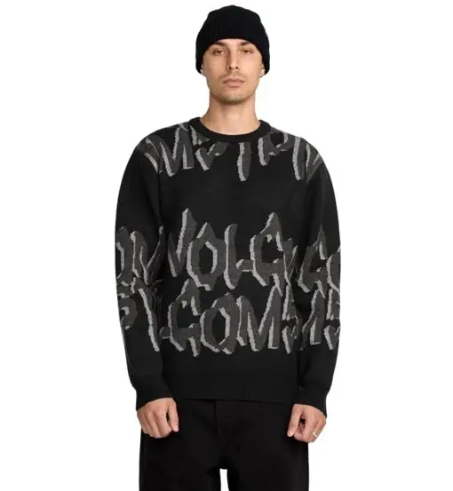 Stone Jacquard - maglione - uomo Black
