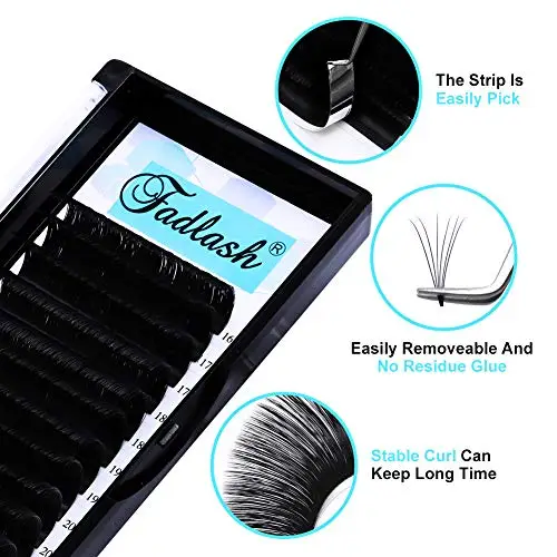 Volume Russo Ciglia 0.07mm D Curl 16-22mm Misto lunghezza 2D 3D 5D-20D Volume Ciglia Estensioni FADLASH Easy Fan Lash miniatura 2