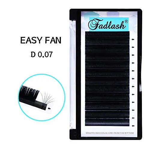Volume Russo Ciglia 0.07mm D Curl 16mm*12 lunghezza singola 2D 3D 5D-20D Volume Ciglia Estensioni FADLASH Easy Fan Lash miniatura 2