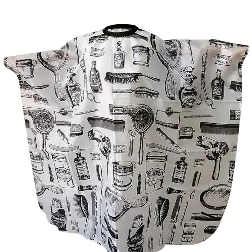 Volumoon Cappotto professionale per parrucchiere per capelli cappotto per taglio di capelli con chiusura a gancio,