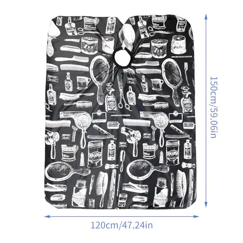 Volumoon Cappotto professionale per parrucchiere per capelli cappotto per taglio di capelli con chiusura a gancio miniatura 2