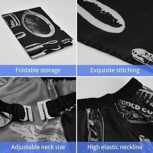 Volumoon Cappotto professionale per parrucchiere per capelli cappotto per taglio di capelli con chiusura a gancio miniatura 3