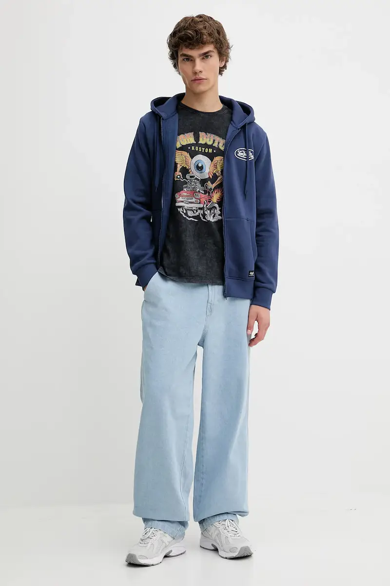 felpa uomo colore blu con cappuccio VD.1.SWZ.SLI miniatura 2