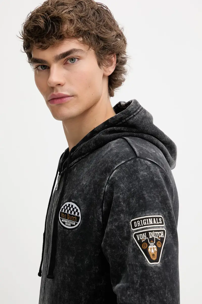 felpa uomo colore nero con cappuccio VD.1.SWZ.SOUL miniatura 4