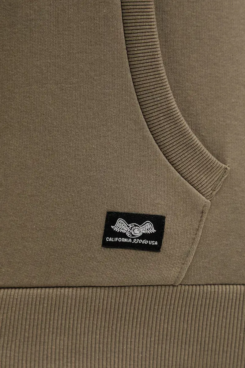 felpa uomo colore verde con cappuccio VD.1.SWZ.BRAND miniatura 5